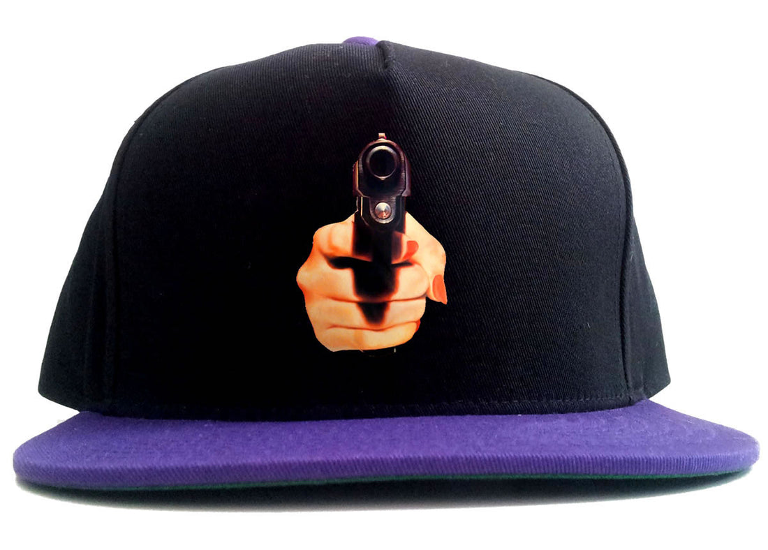 Hand Gun Women Girls Sexy 2 Tone Snapback Hat By Kings Of NY