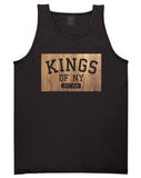 Hardwood Basketball Logo Tank Top in Black by Kings Of NY