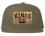 Hardwood Basketball Logo Snapback Hat in Grey by Kings Of NY