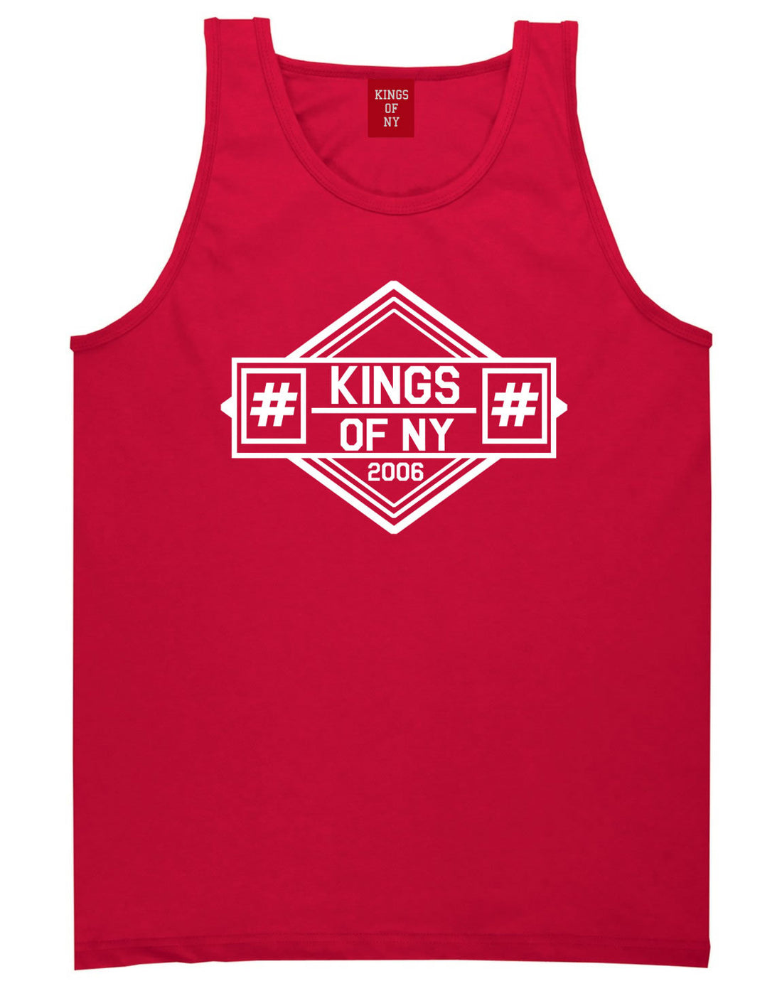 Hashtag Logo Trending Tank Top in Red
