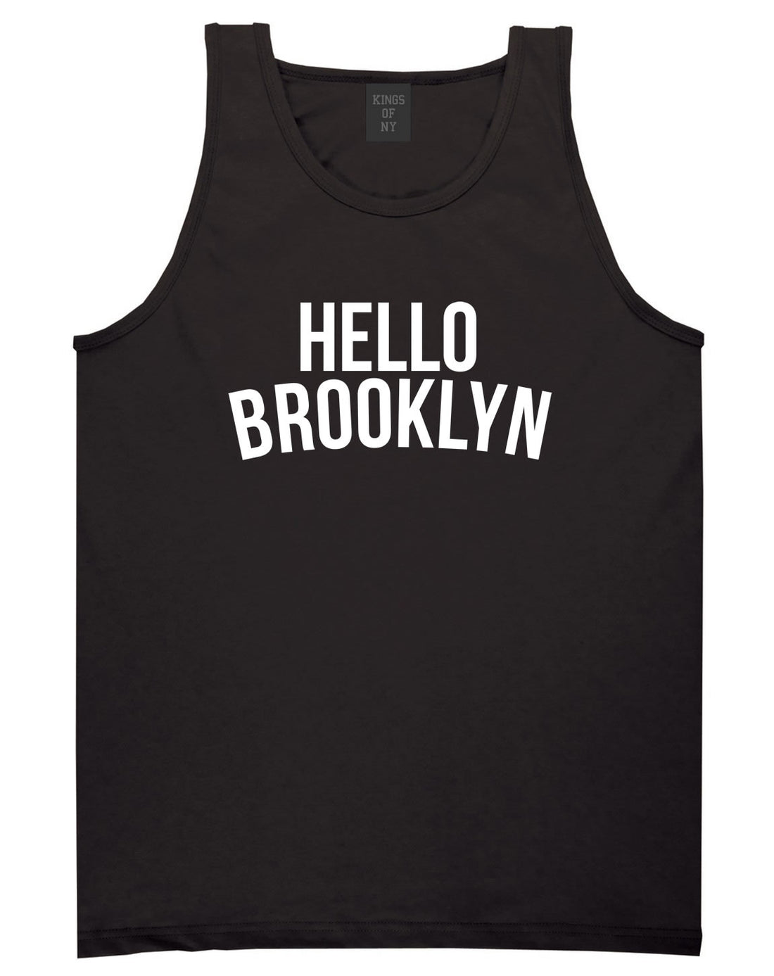 Hello Brooklyn Tank Top in Black By Kings Of NY