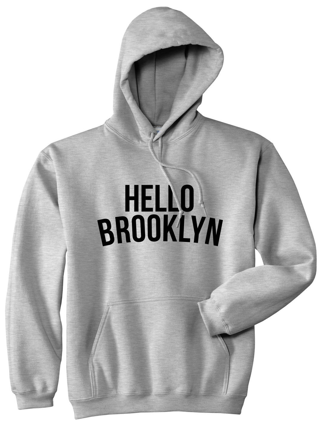 Hello Brooklyn Pullover Hoodie in Grey By Kings Of NY