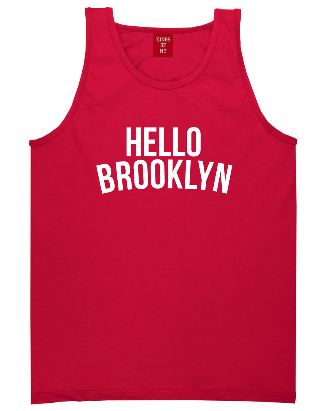 Hello Brooklyn Tank Top in Red By Kings Of NY
