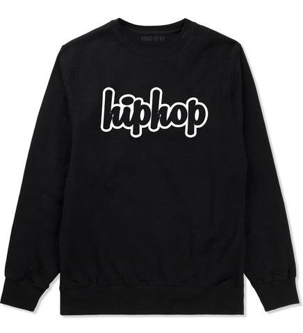 Hiphop Outline Old School Crewneck Sweatshirt in Black By Kings Of NY