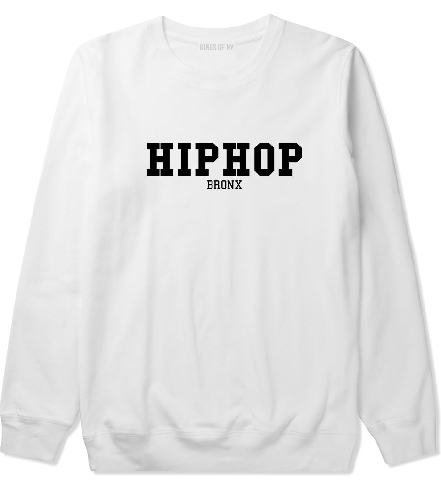 Hiphop the Bronx Crewneck Sweatshirt in White by Kings Of NY