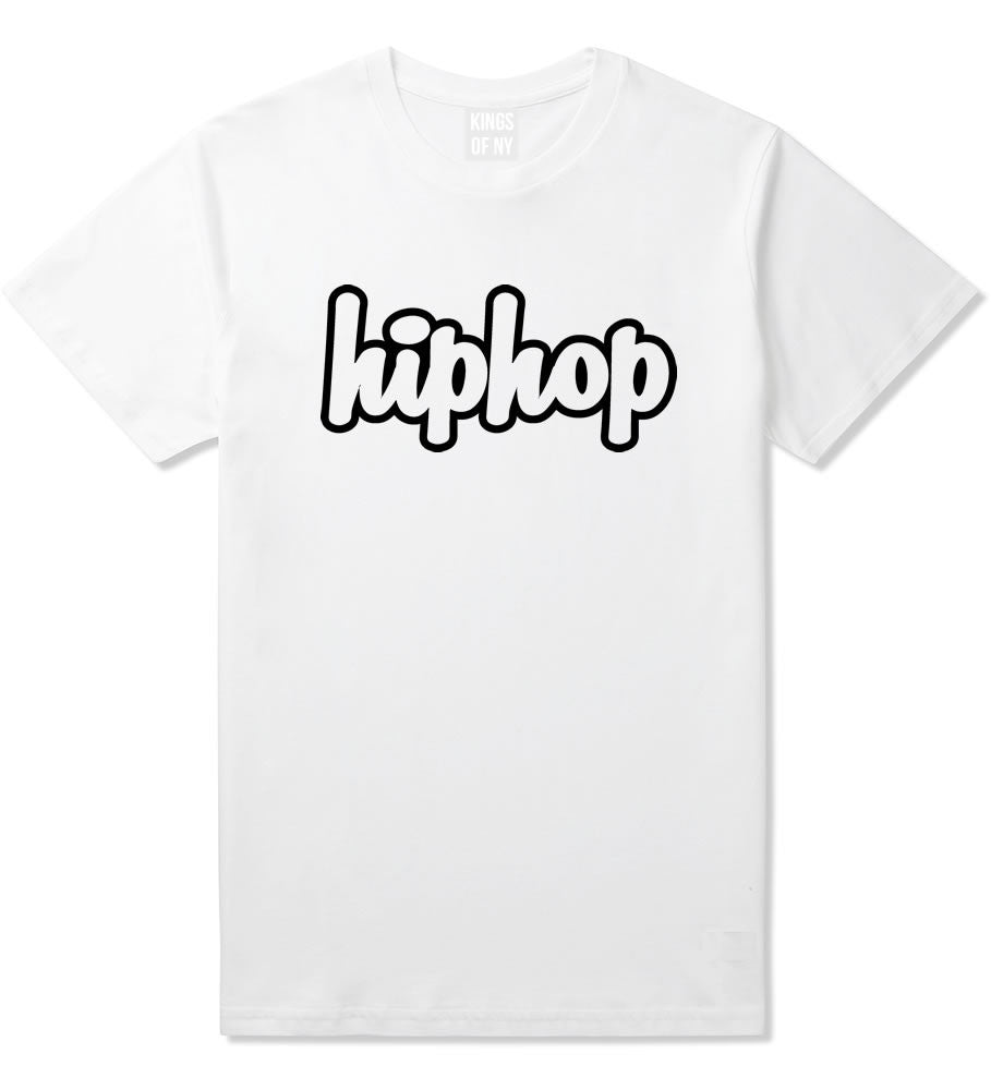 Hiphop Outline Old School T-Shirt in White By Kings Of NY