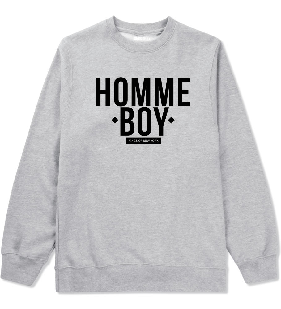 Kings Of NY Homme Boy Crewneck Sweatshirt in Grey