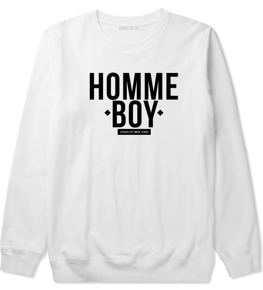 Kings Of NY Homme Boy Crewneck Sweatshirt in White