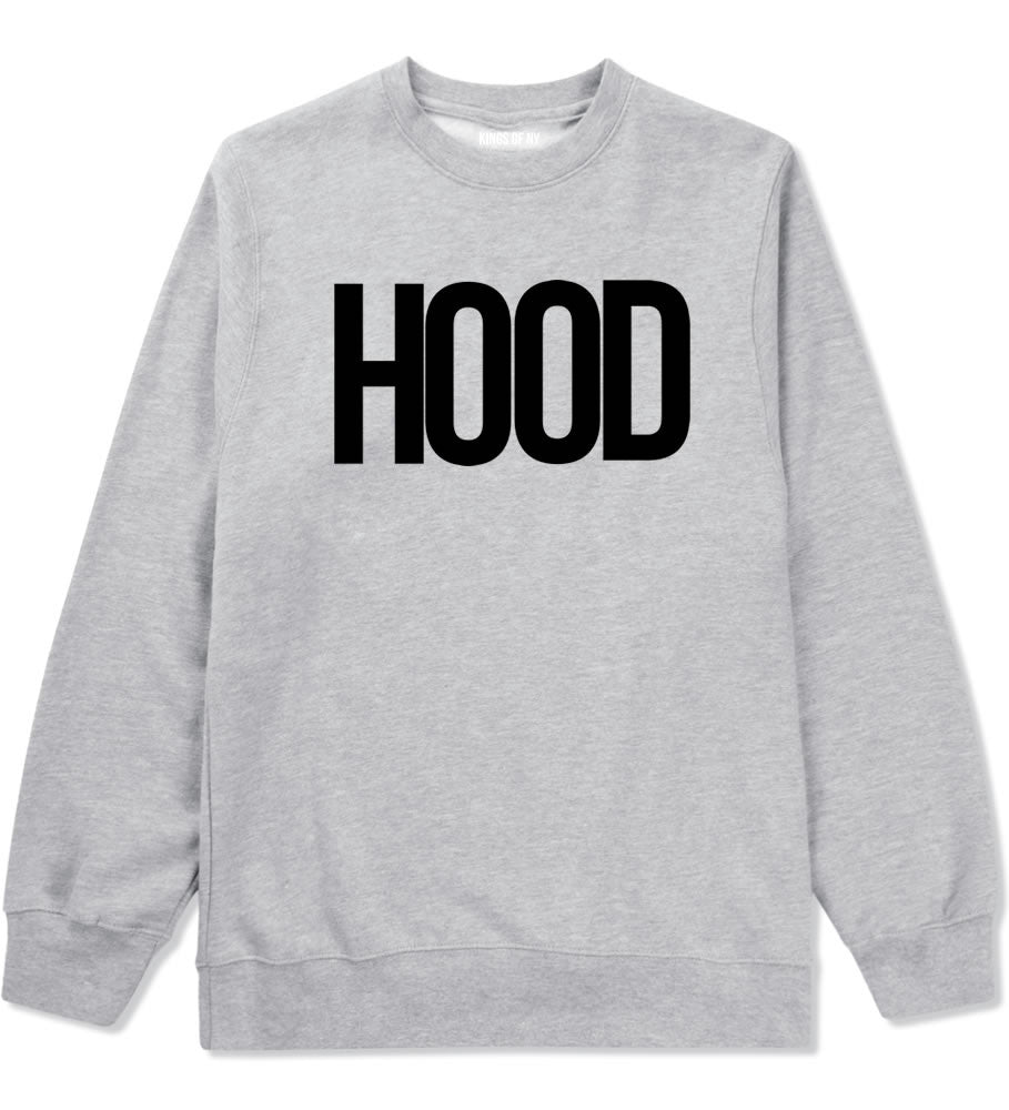 Hood Trap Style Compton New York Air Crewneck Sweatshirt In Grey by Kings Of NY
