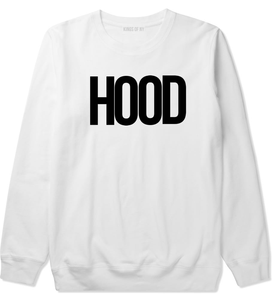 Hood Trap Style Compton New York Air Crewneck Sweatshirt in White by Kings Of NY