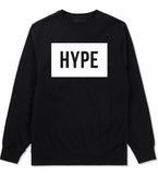 Hype Style Streetwear Brand Logo White by Kings Of NY Crewneck Sweatshirt In Black by Kings Of NY