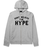 Don't Believe The Hype Zip Up Hoodie in Grey By Kings Of NY