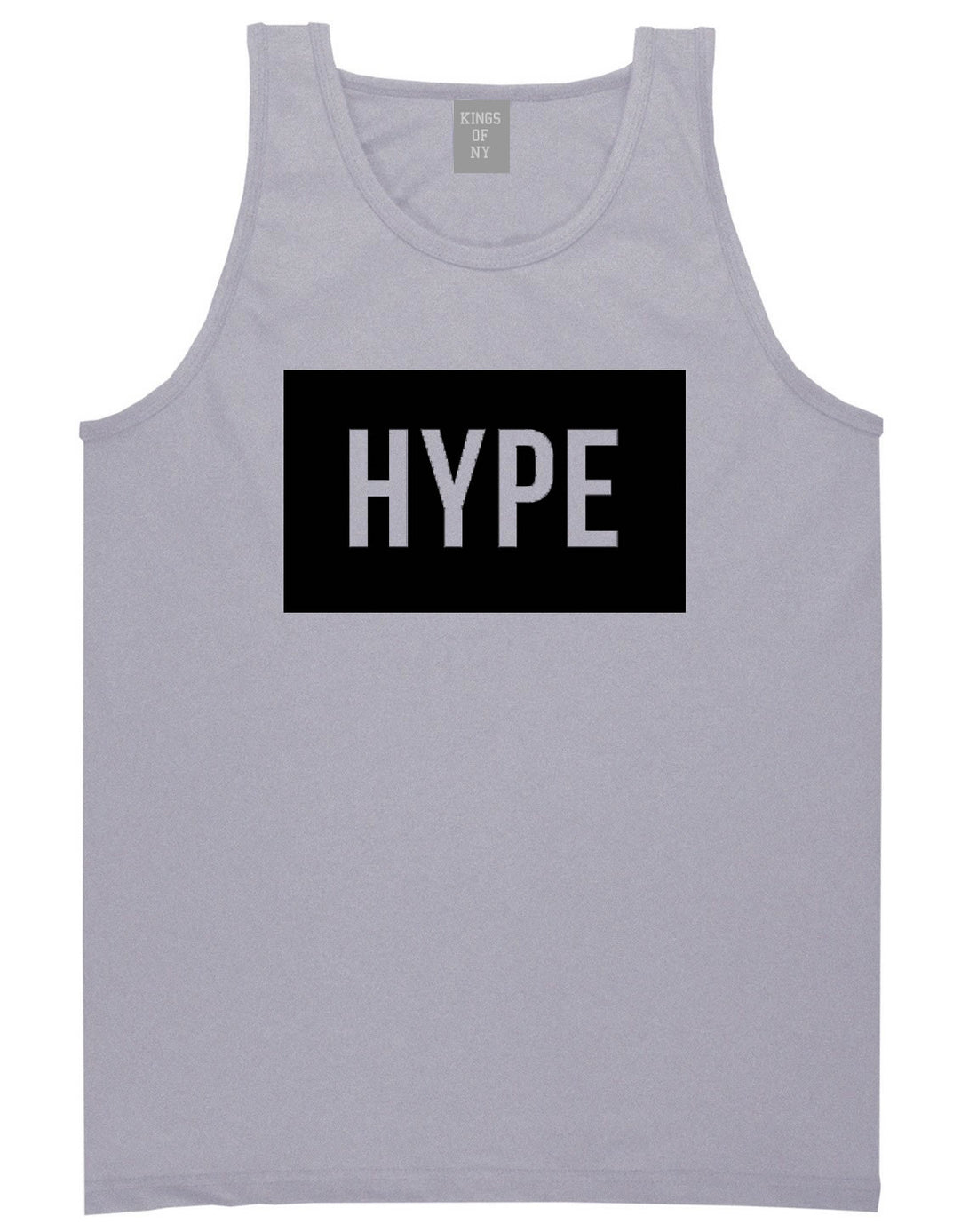 Hype Style Streetwear Brand Logo White by Kings Of NY Tank Top In Grey by Kings Of NY