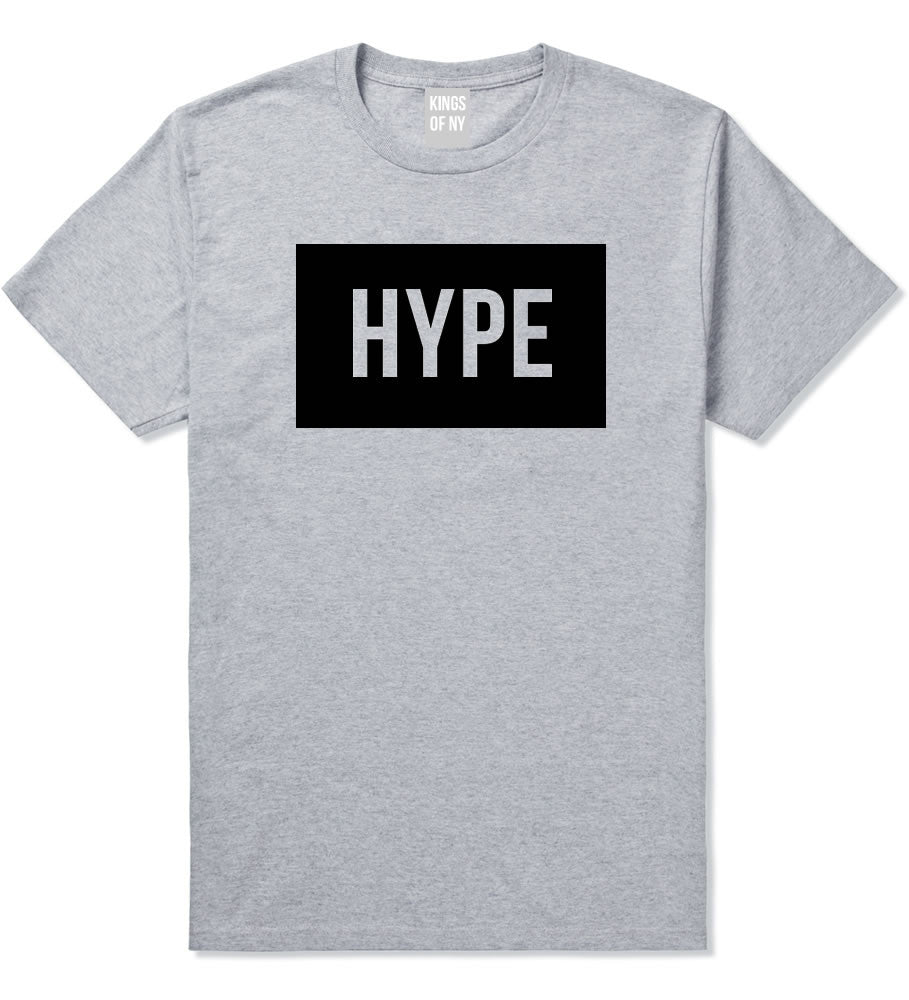 Hype Box Style Streetwear T Shirt by Kings of NY Grey Medium