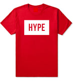 Hype Style Streetwear Brand Logo White by Kings Of NY T-Shirt In Red by Kings Of NY
