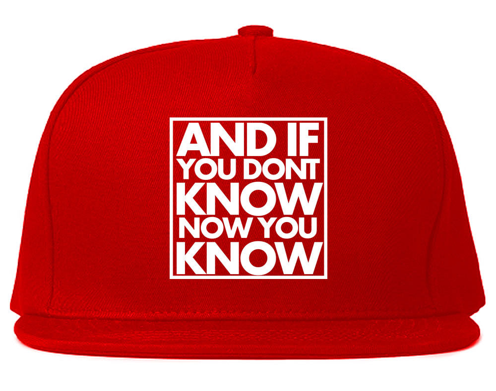 And If You Don't Know Now You Know Snapback Hat By Kings Of NY