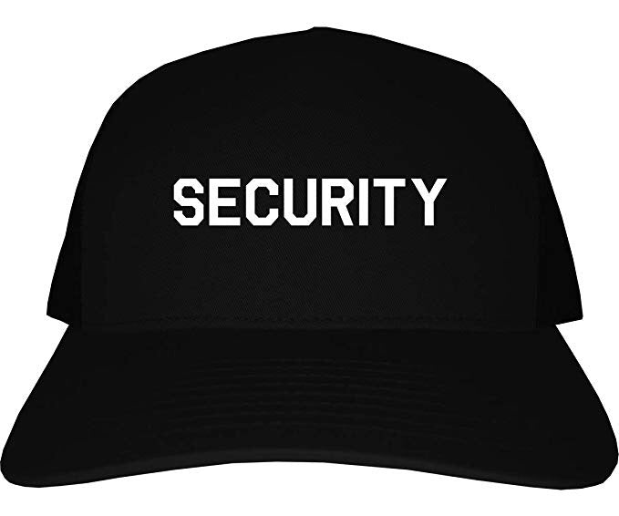 Event Security Uniform Mens Trucker Hat Cap Black