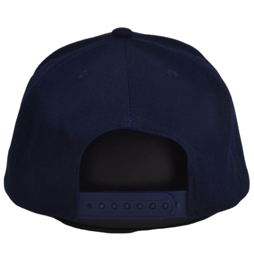 Blank Navy Blue Oversized XXL Size 8 Mens Snapback Hat