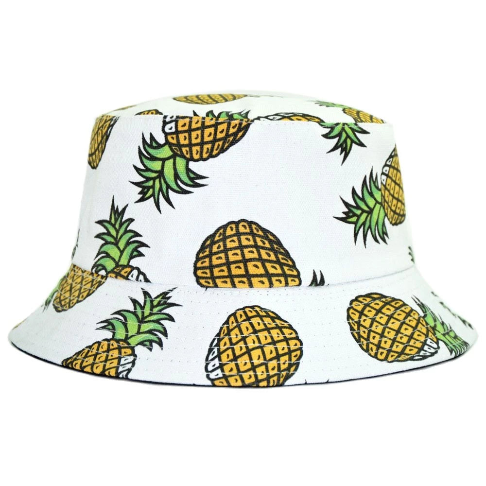 White Pineapple Bucket hat