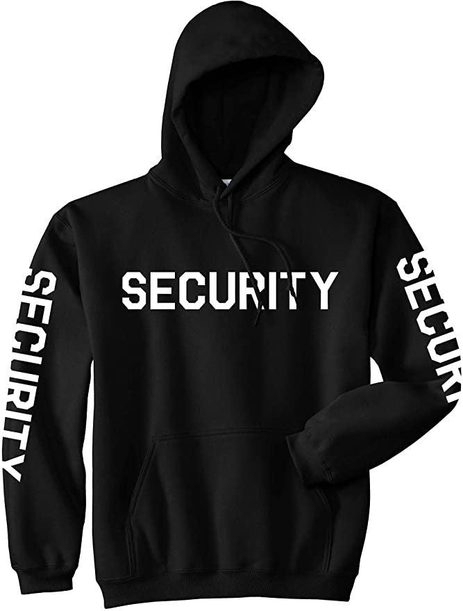 Black Security Pullover Hoodie Sweatshirt