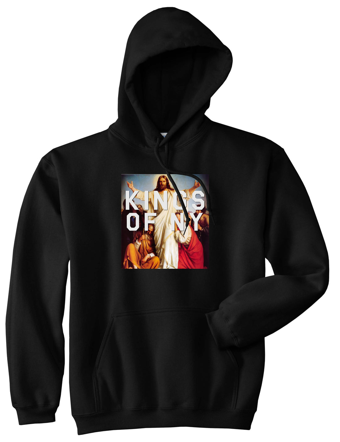 Jesus Worship and Praise of Power Pullover Hoodie in Black By Kings Of NY