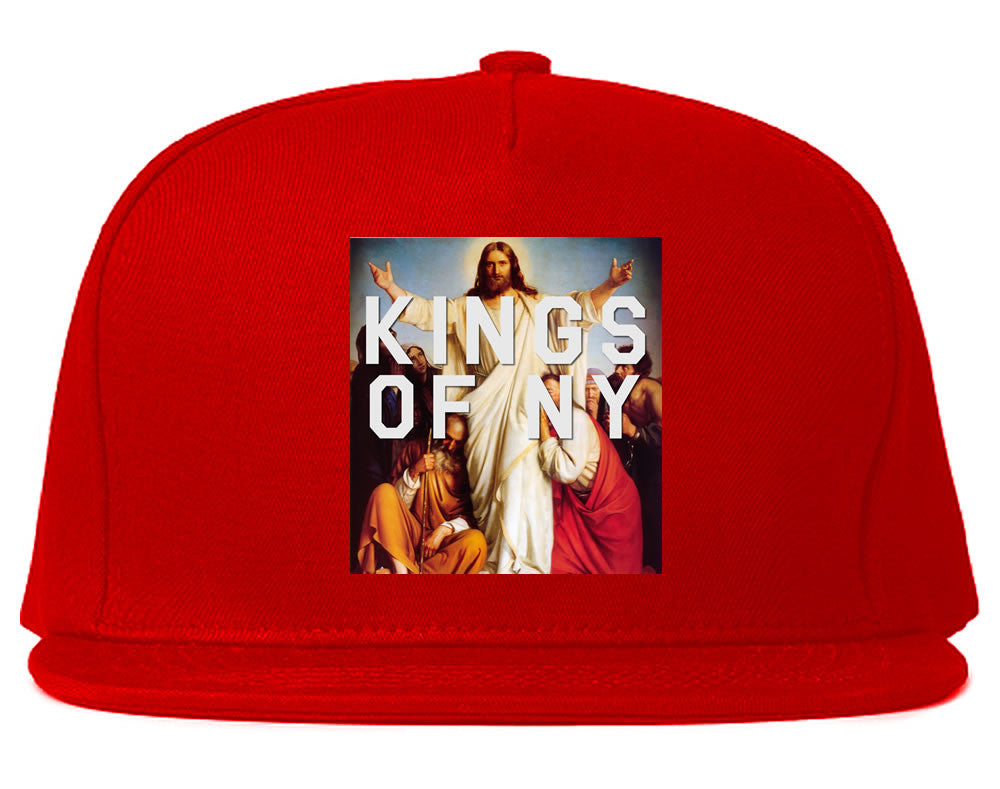 Jesus Worship and Praise of Power Snapback Hat in Red By Kings Of NY