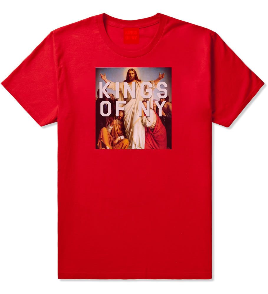 Jesus Worship and Praise of Power T-Shirt in Red By Kings Of NY