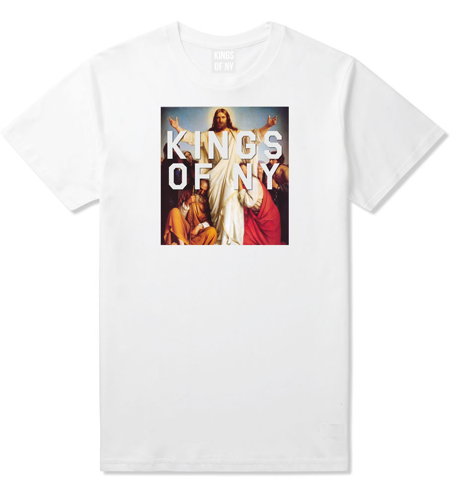 Jesus Worship and Praise of Power T-Shirt in White By Kings Of NY