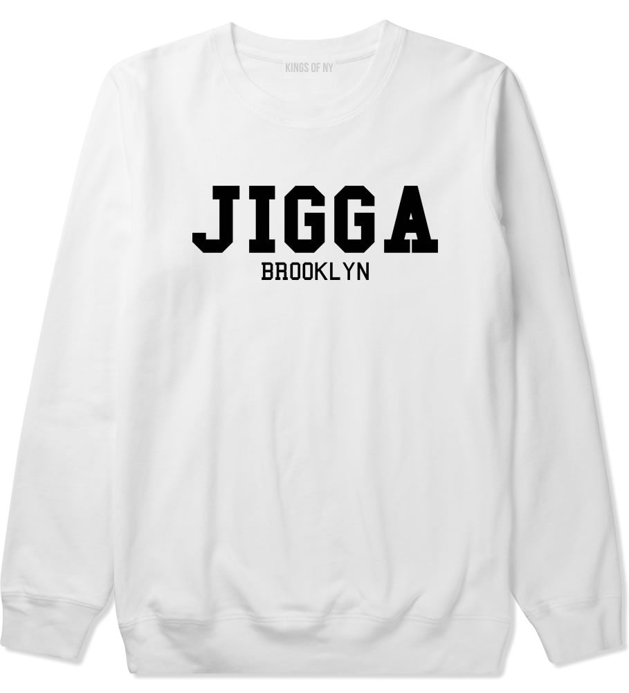 Jigga Brooklyn Crewneck Sweatshirt in White by Kings Of NY