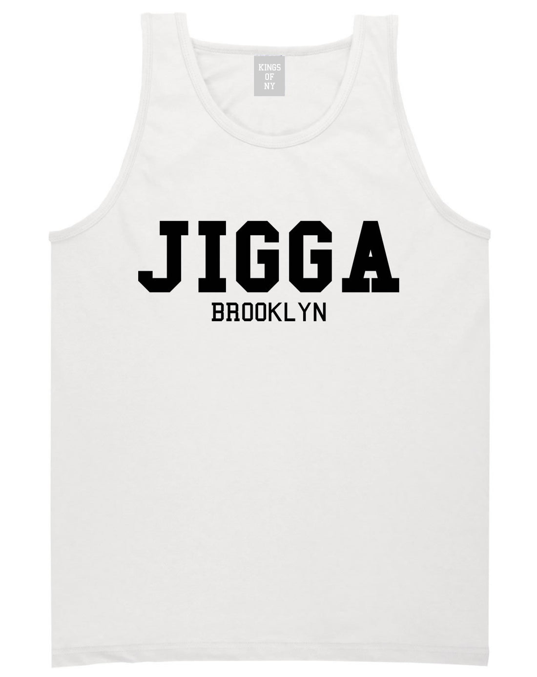 Jigga Brooklyn Tank Top in White by Kings Of NY