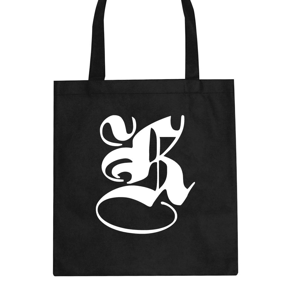 K Gothic Style Font Tote Bag by Kings Of NY