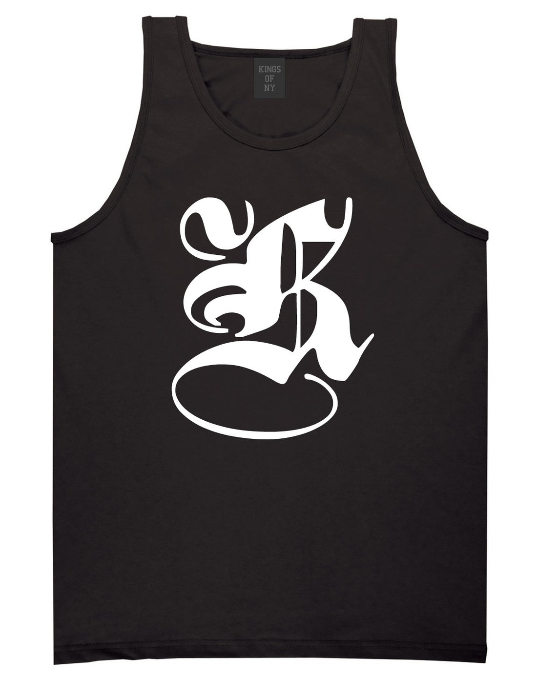 Kings Of NY K Gothic Style Tank Top in Black