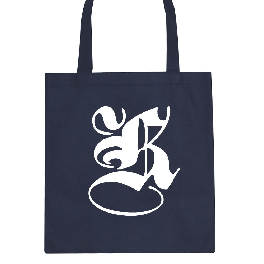 K Gothic Style Font Tote Bag by Kings Of NY