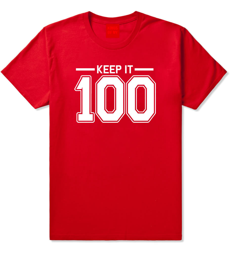 Keep It 100 T-Shirt in Red by Kings Of NY