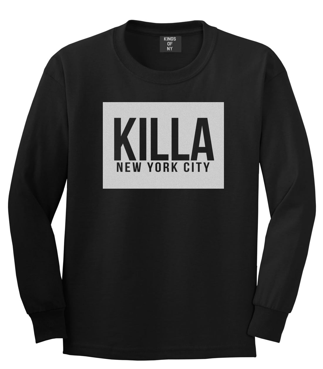 Killa New York City Harlem Long Sleeve T-Shirt in Black by Kings Of NY