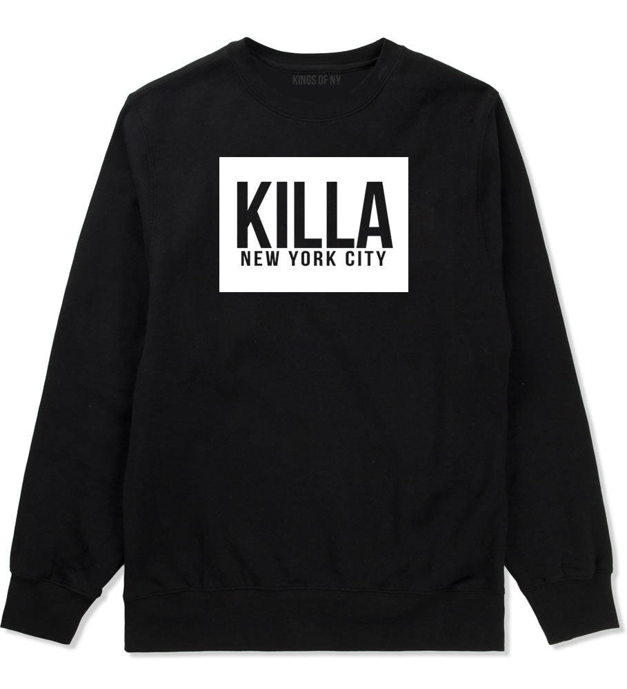 Killa New York City Harlem Crewneck Sweatshirt in Black by Kings Of NY