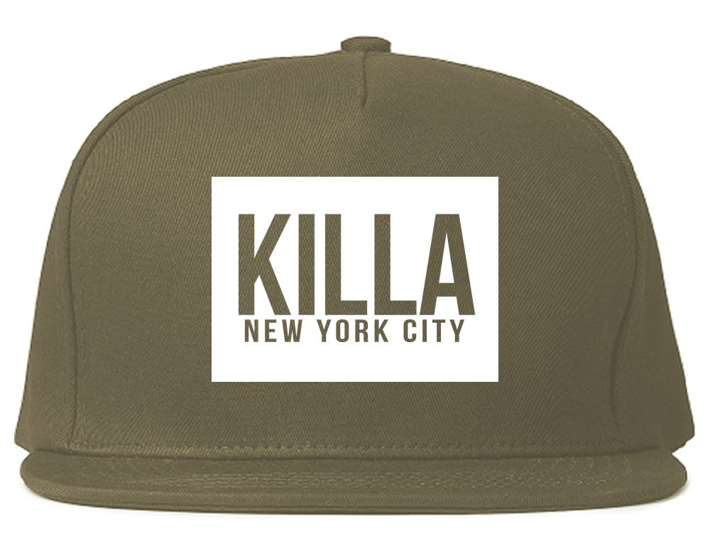 Killa New York City Harlem Snapback Hat in Grey by Kings Of NY