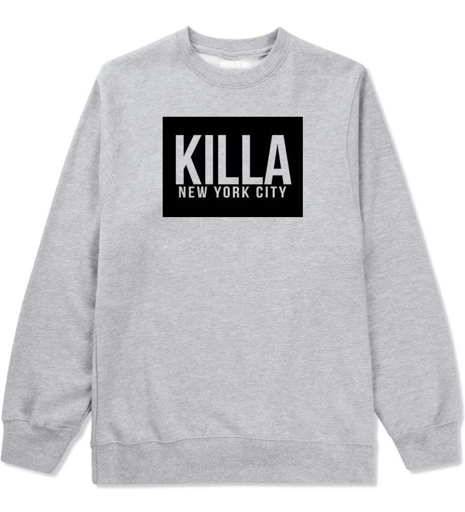 Killa New York City Harlem Crewneck Sweatshirt in Grey by Kings Of NY