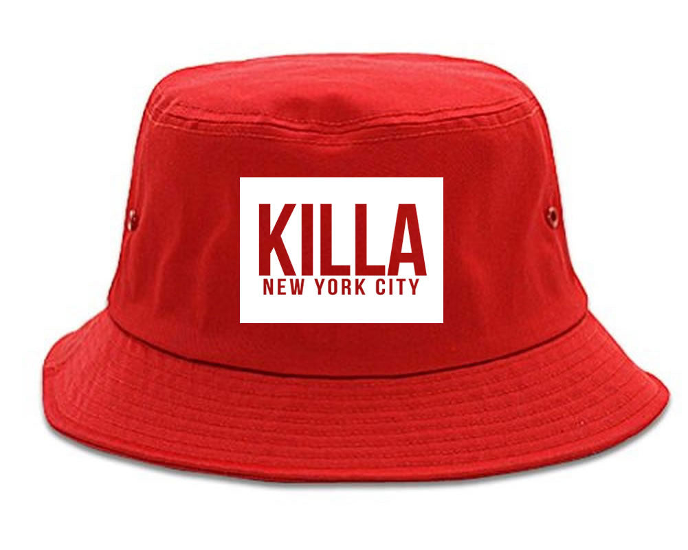 Killa New York City Harlem Bucket Hat in Red by Kings Of NY