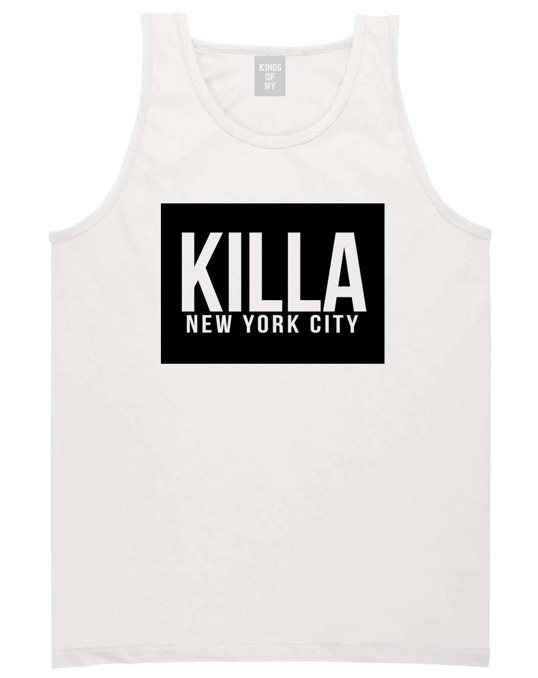 Killa New York City Harlem Tank Top in White by Kings Of NY