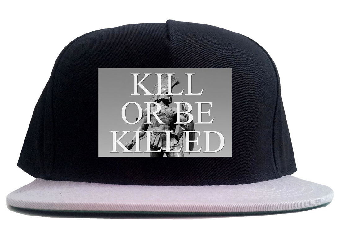 Kill Or Be Killed 2 Tone Snapback Hat in Black and Grey by Kings Of NY