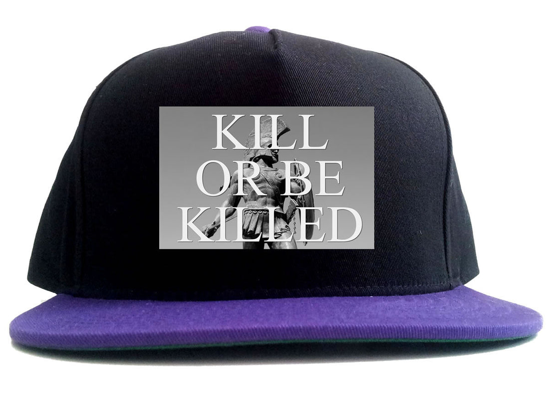 Kill Or Be Killed 2 Tone Snapback Hat in Black and Purple by Kings Of NY