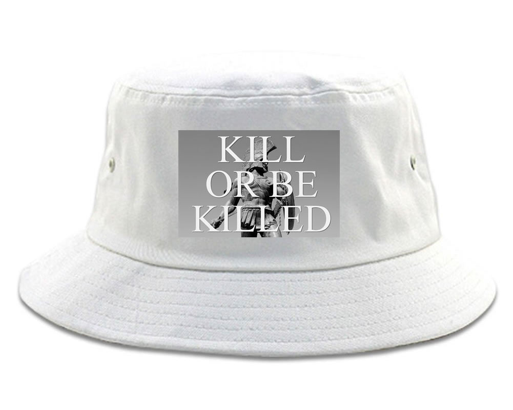 Kill Or Be Killed Bucket Hat in White by Kings Of NY
