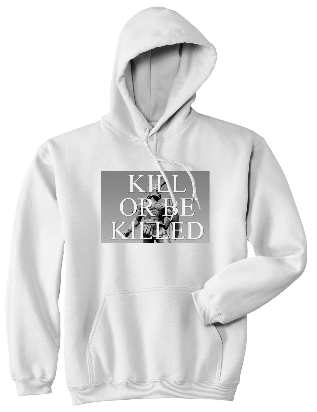 Kill Or Be Killed Pullover Hoodie Hoody in White by Kings Of NY