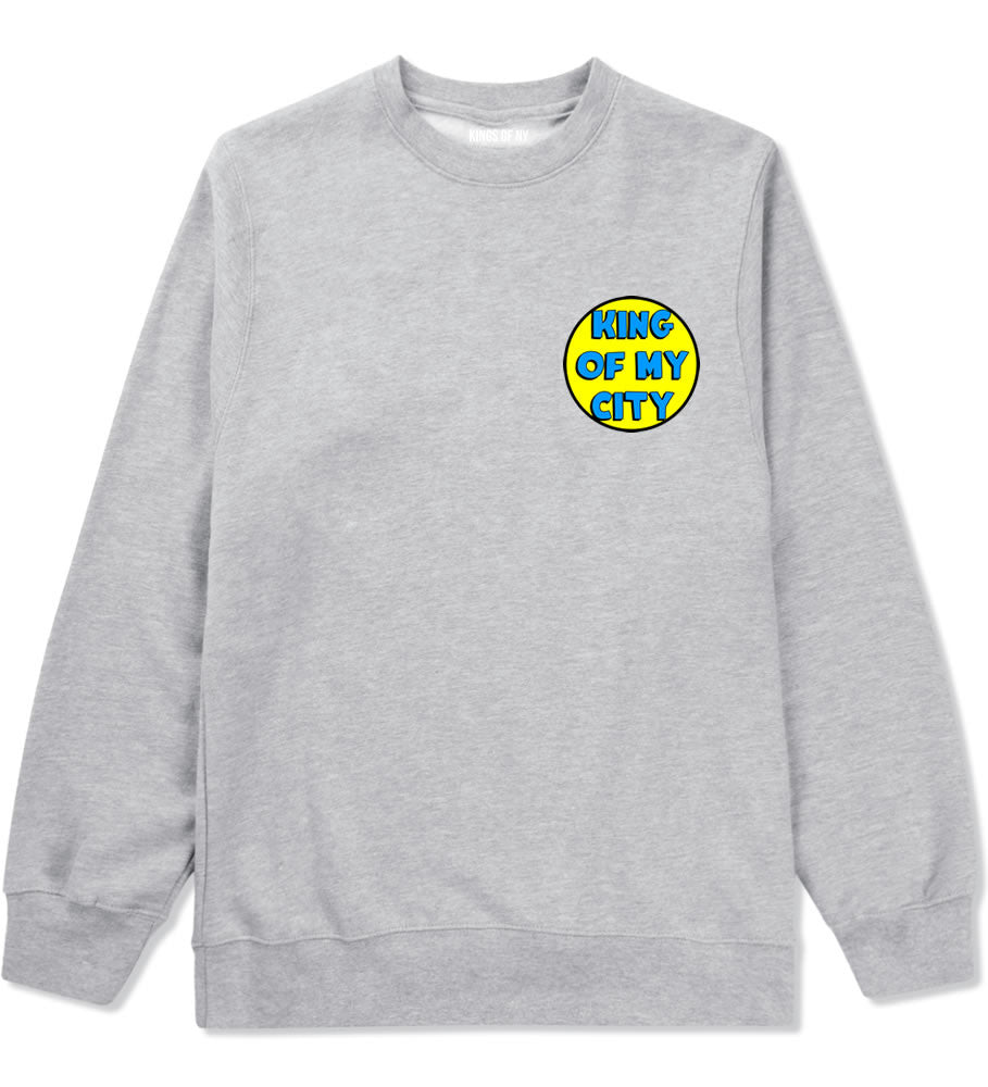 King Of My City Logo Crewneck Sweatshirt in Grey
