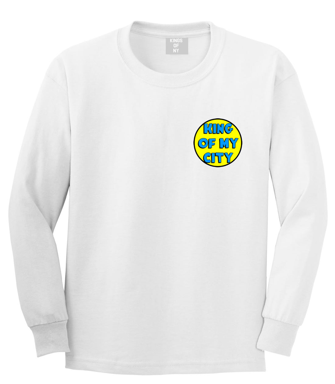 King Of My City Logo Long Sleeve T-Shirt in White