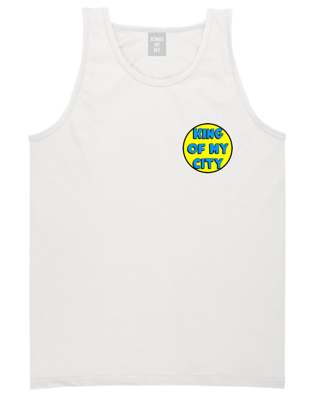 King Of My City Logo Tank Top in White