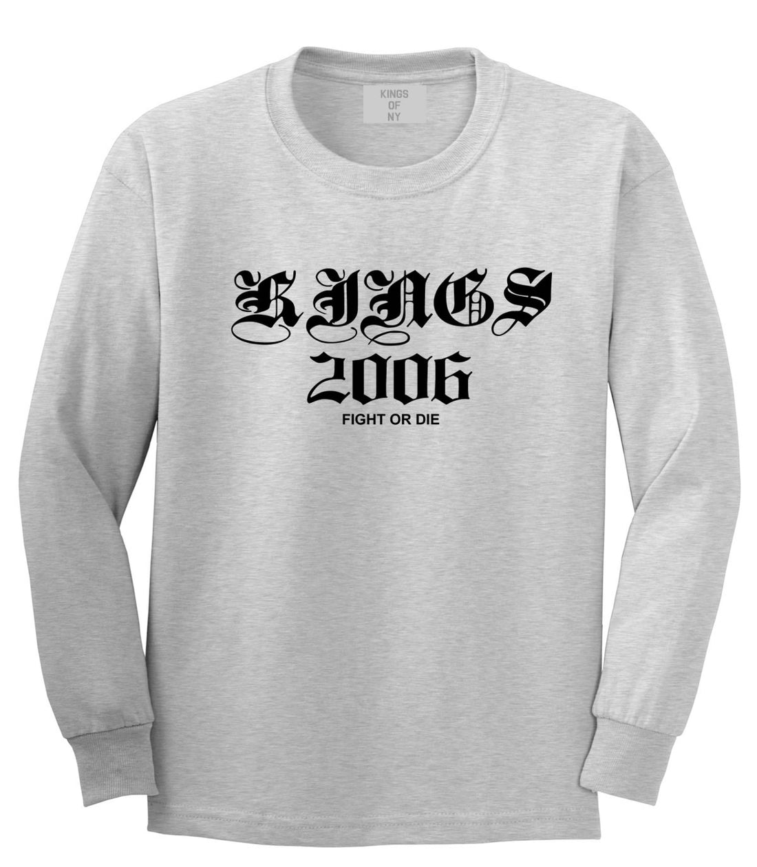 Kings Of NY Kings 2006 Long Sleeve T-Shirt in Grey