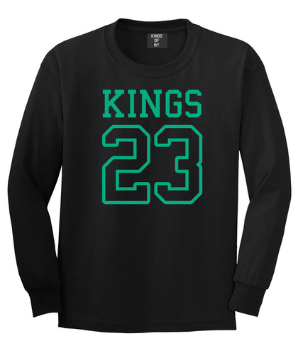 KINGS 23 Jersey Long Sleeve T-Shirt in Black By Kings Of NY
