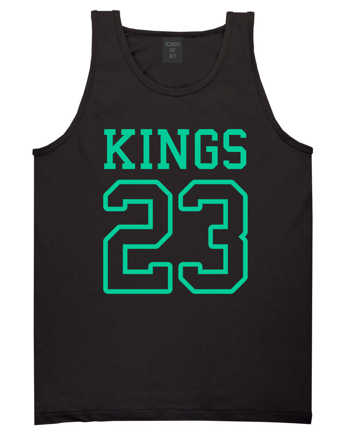 KINGS 23 Jersey Tank Top in Black By Kings Of NY
